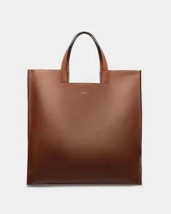 Easy Bally Tragetasche Aus Leder In Braun