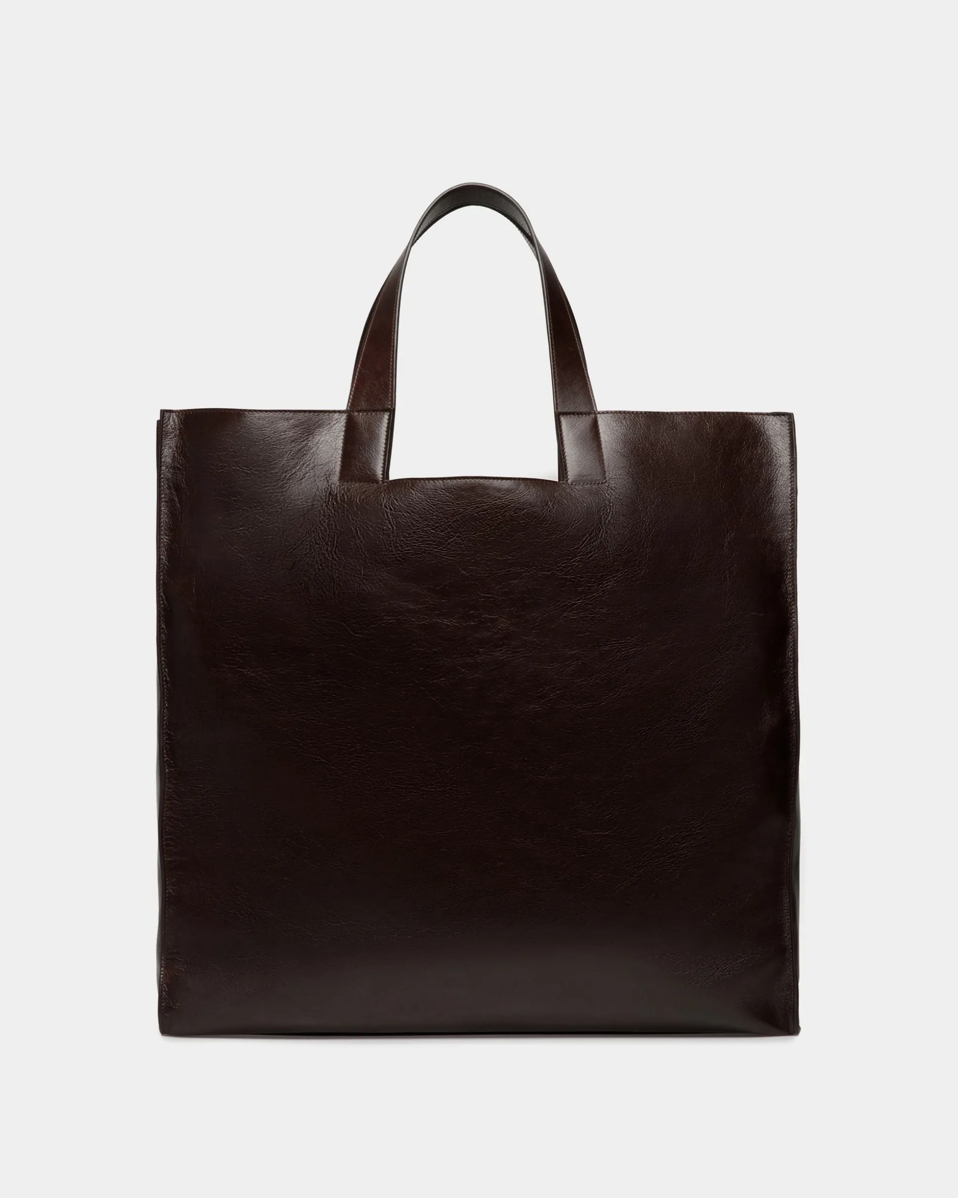 Easy Bally Tragetasche Aus Leder In Ebenholzschwarz