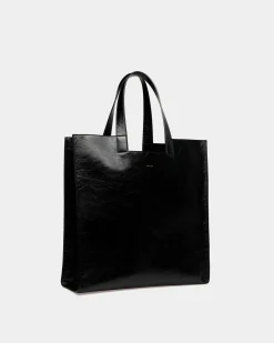 Easy Bally Tragetasche Aus Leder In Schwarz