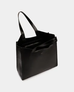 Easy Bally Tragetasche Aus Leder In Schwarz