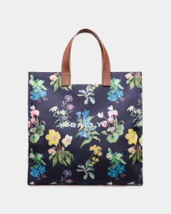Easy Bally Tragetasche Für Damen Aus Canvas Und Leder Mit Mountain Flower-Print