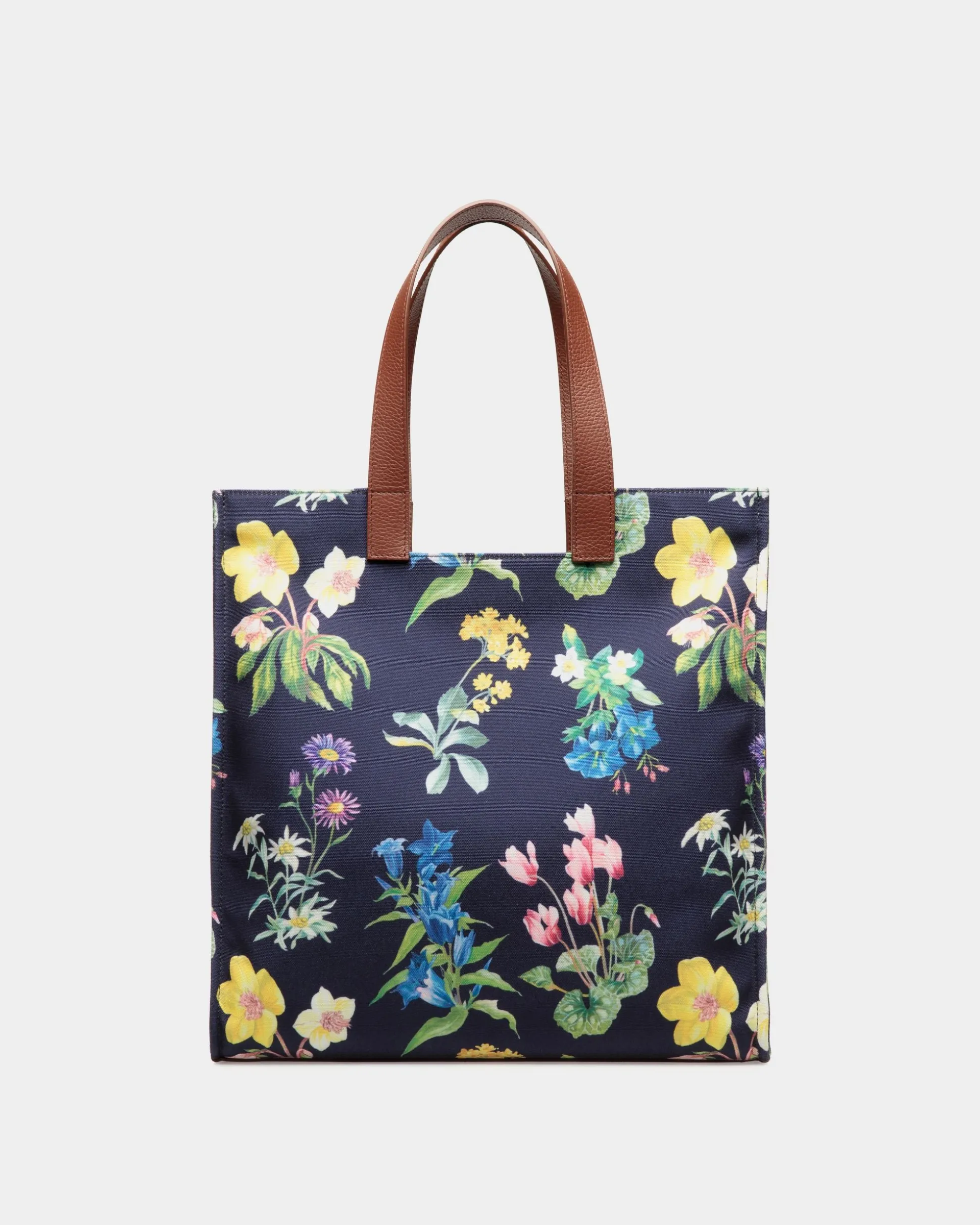 Easy Bally Tragetasche Für Damen Aus Canvas Und Leder Mit Mountain Flower-Print