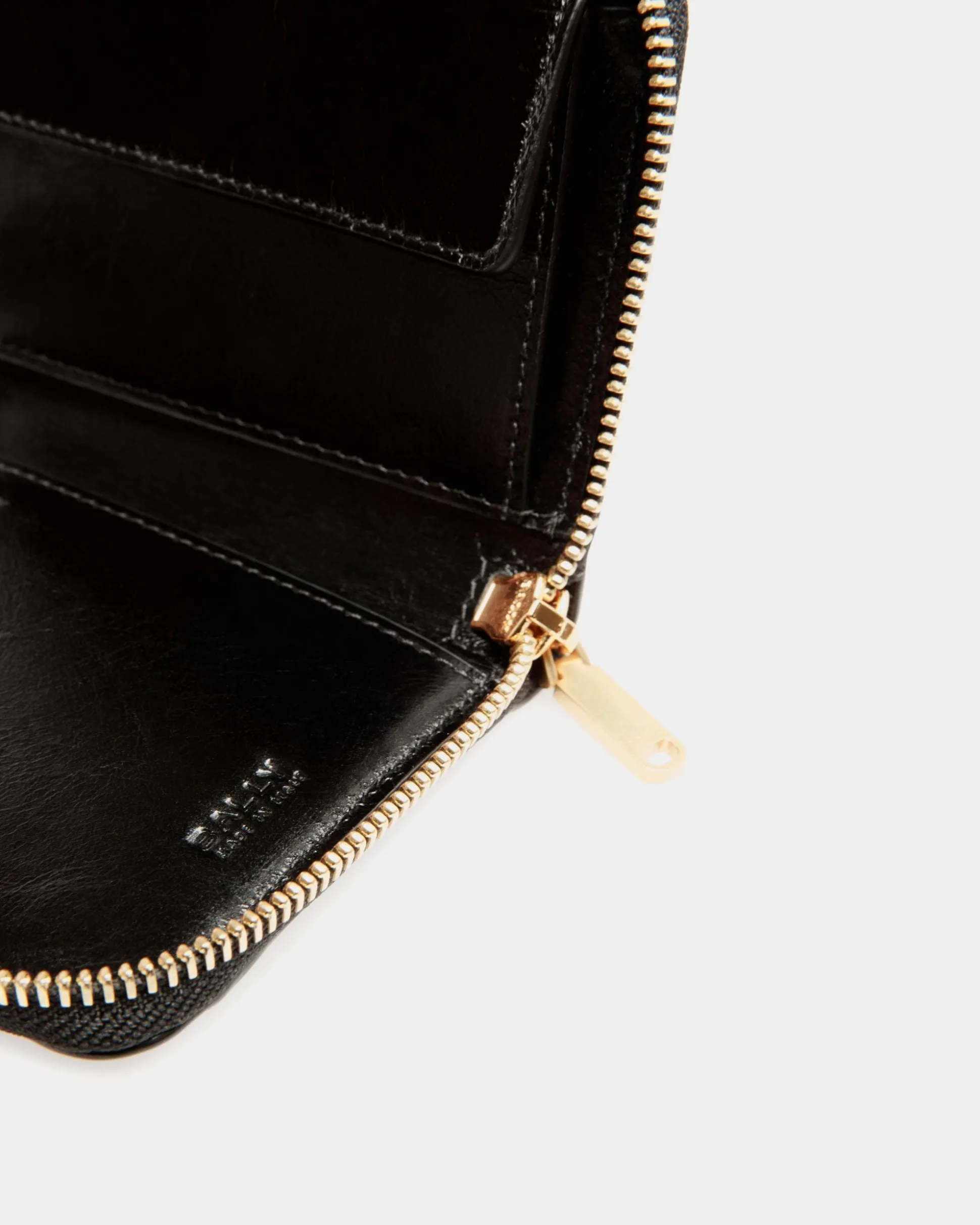 Easy Bally Zweiteilige Brieftasche Aus Leder In Schwarz