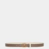 Emblem 25 mm Verstellbarer Wendegürtel Aus Leder In Beige