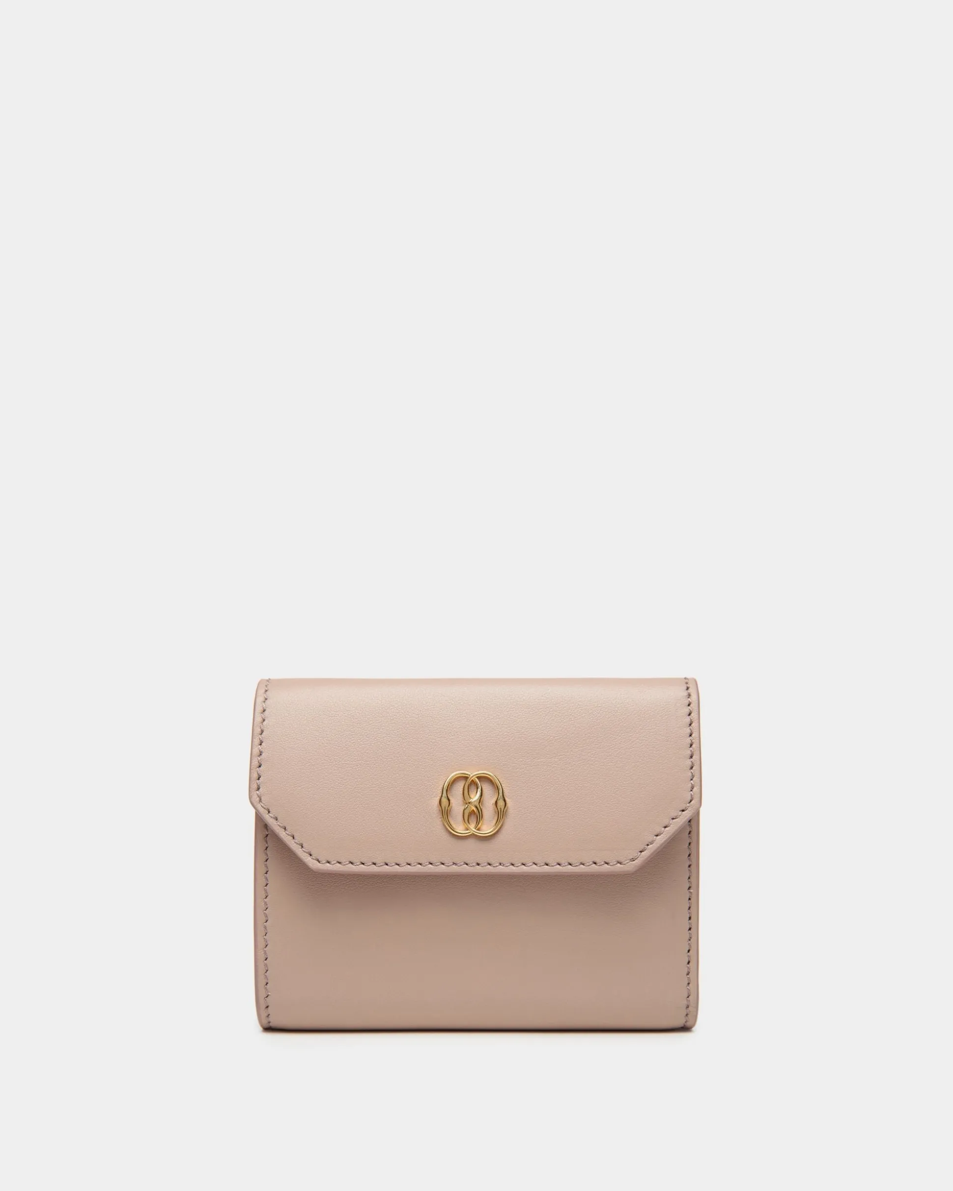 Emblem Geldbörse Aus Leder In Light Beige