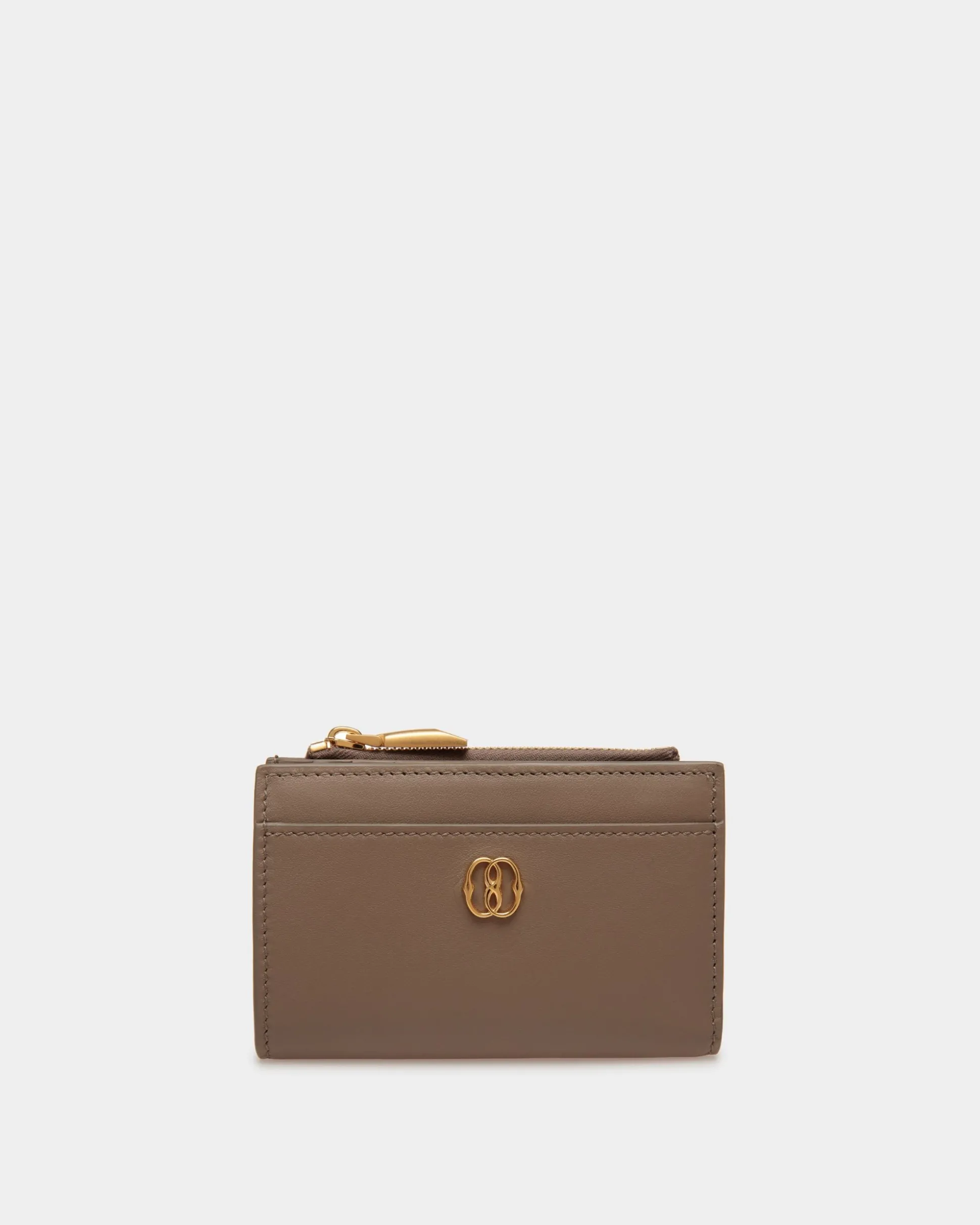 Emblem Geldbörse Aus Leder In Beige