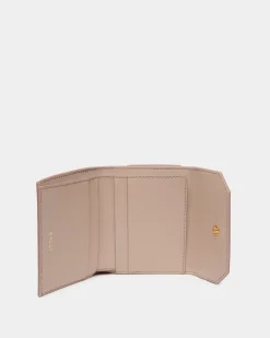 Emblem Geldbörse Aus Leder In Light Beige