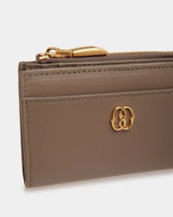 Emblem Geldbörse Aus Leder In Beige