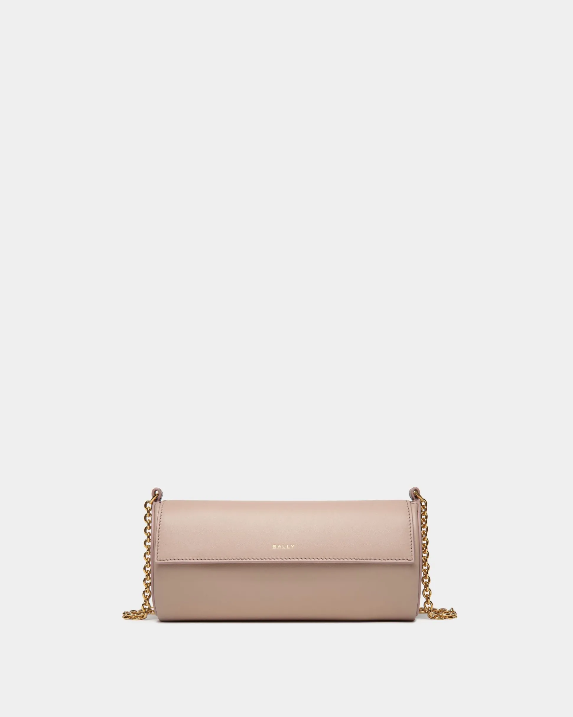 Emblem Minitasche Aus Leder In Light Beige