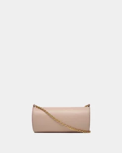 Emblem Minitasche Aus Leder In Light Beige