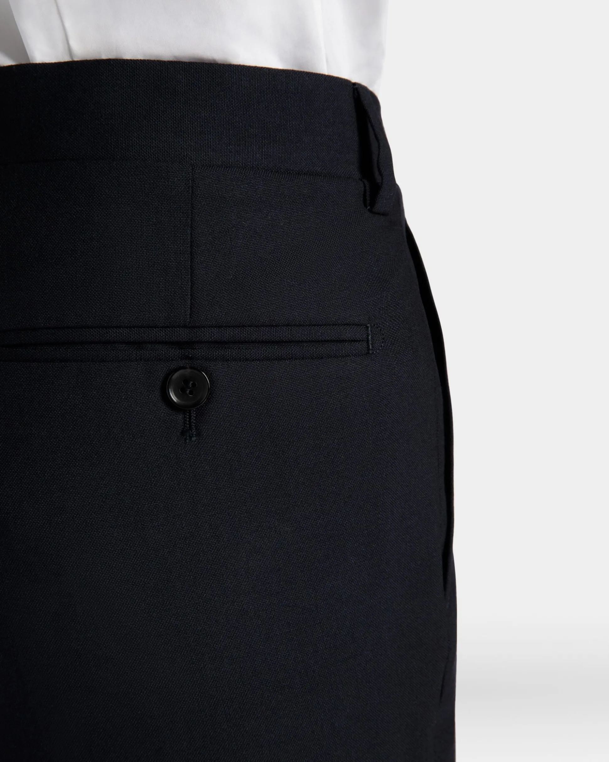 Faltenhose Aus Wolle In Navy Blue Aus Der Adrien Brody Travel-Kollektion
