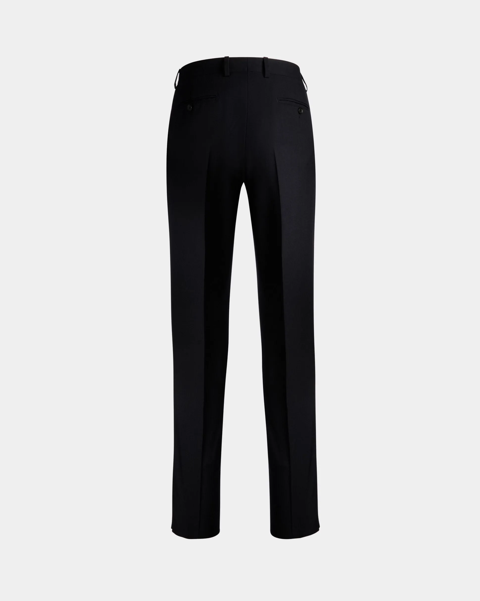 Faltenhose Aus Wolle In Navy Blue Aus Der Adrien Brody Travel-Kollektion