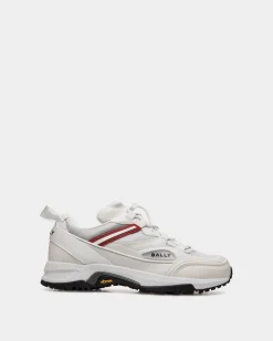 Faster Sneaker Aus Leder Und Nylon In Weiß
