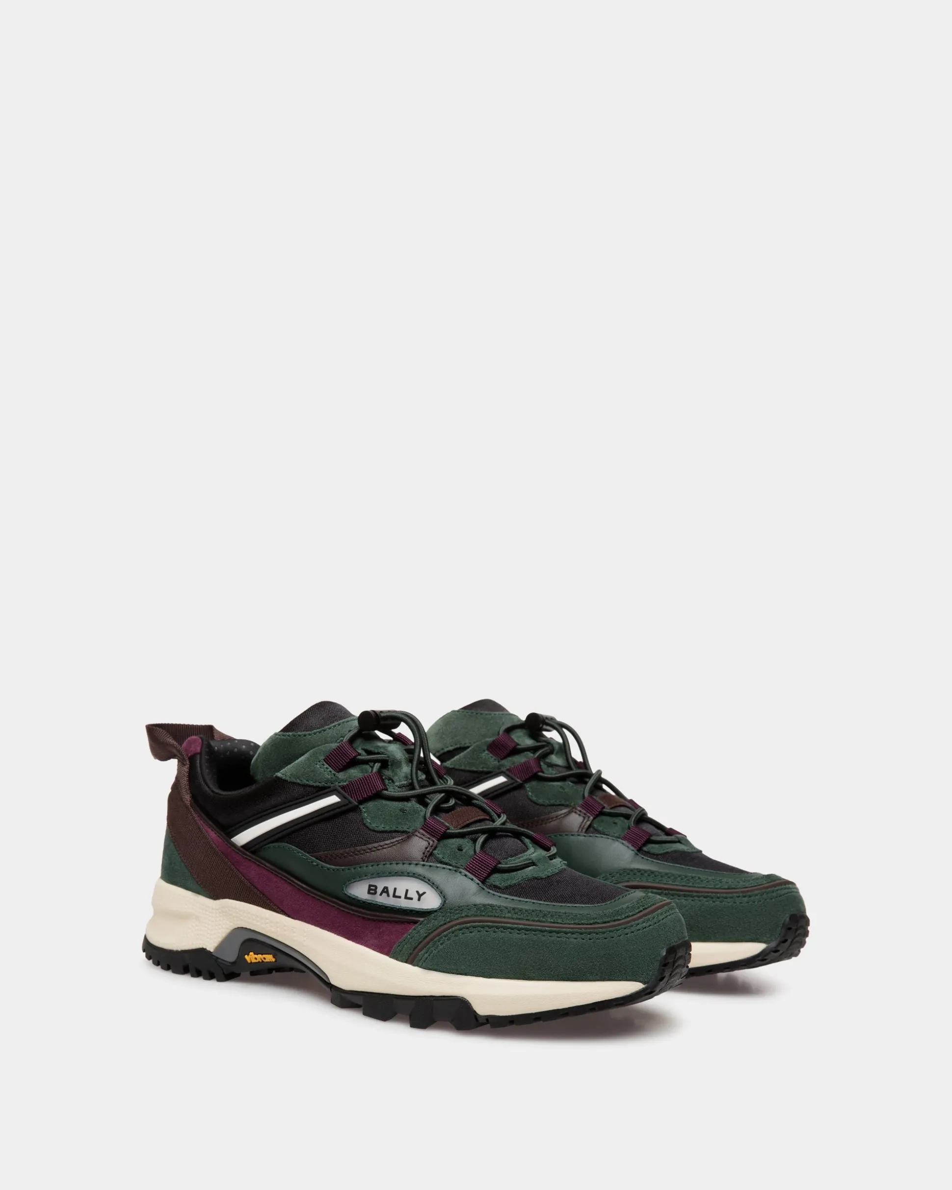 Faster Sneaker Aus Leder Und Nylon In Bottle Green