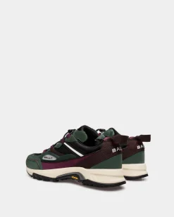 Faster Sneaker Aus Leder Und Nylon In Bottle Green