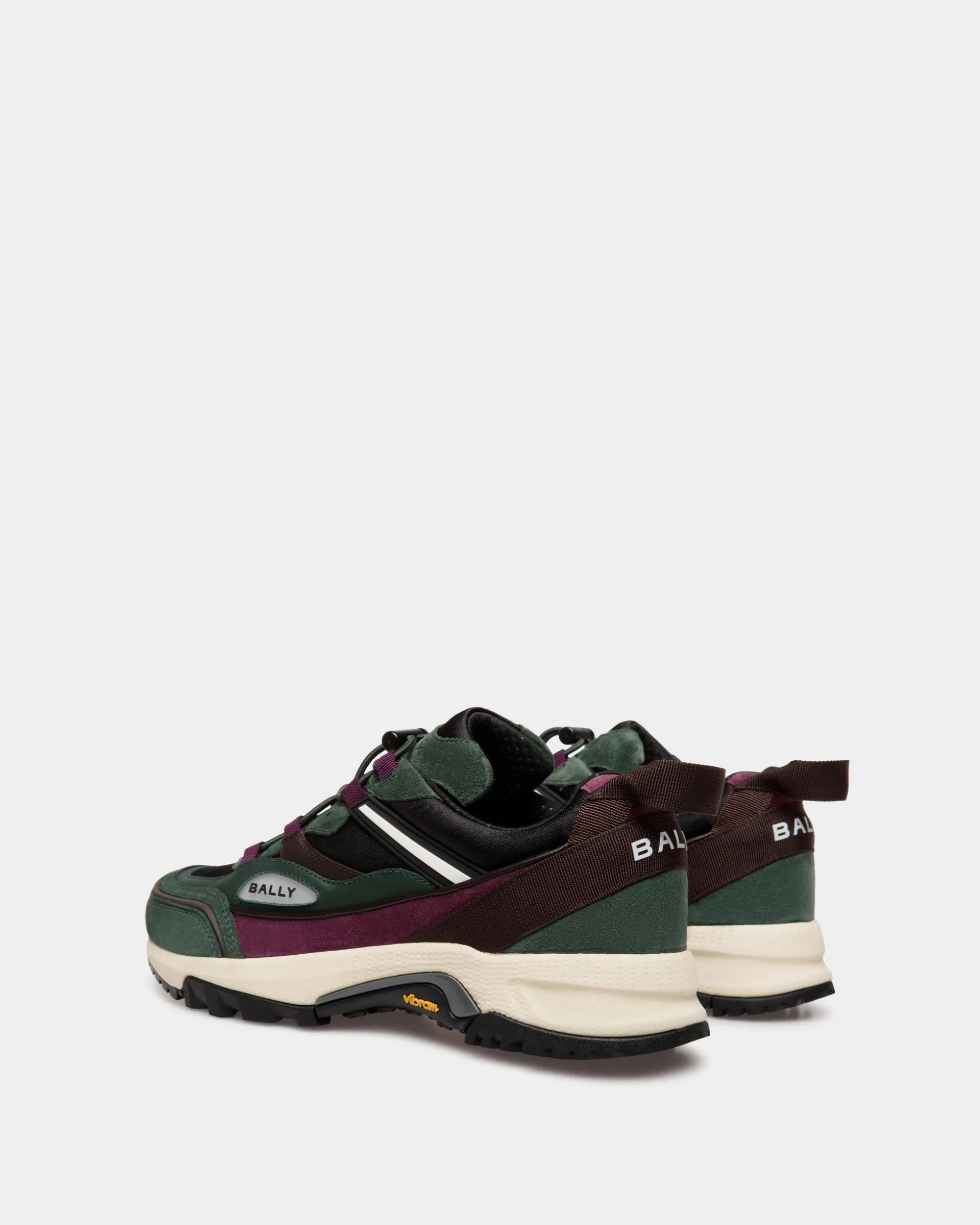 Faster Sneaker Aus Leder Und Nylon In Bottle Green