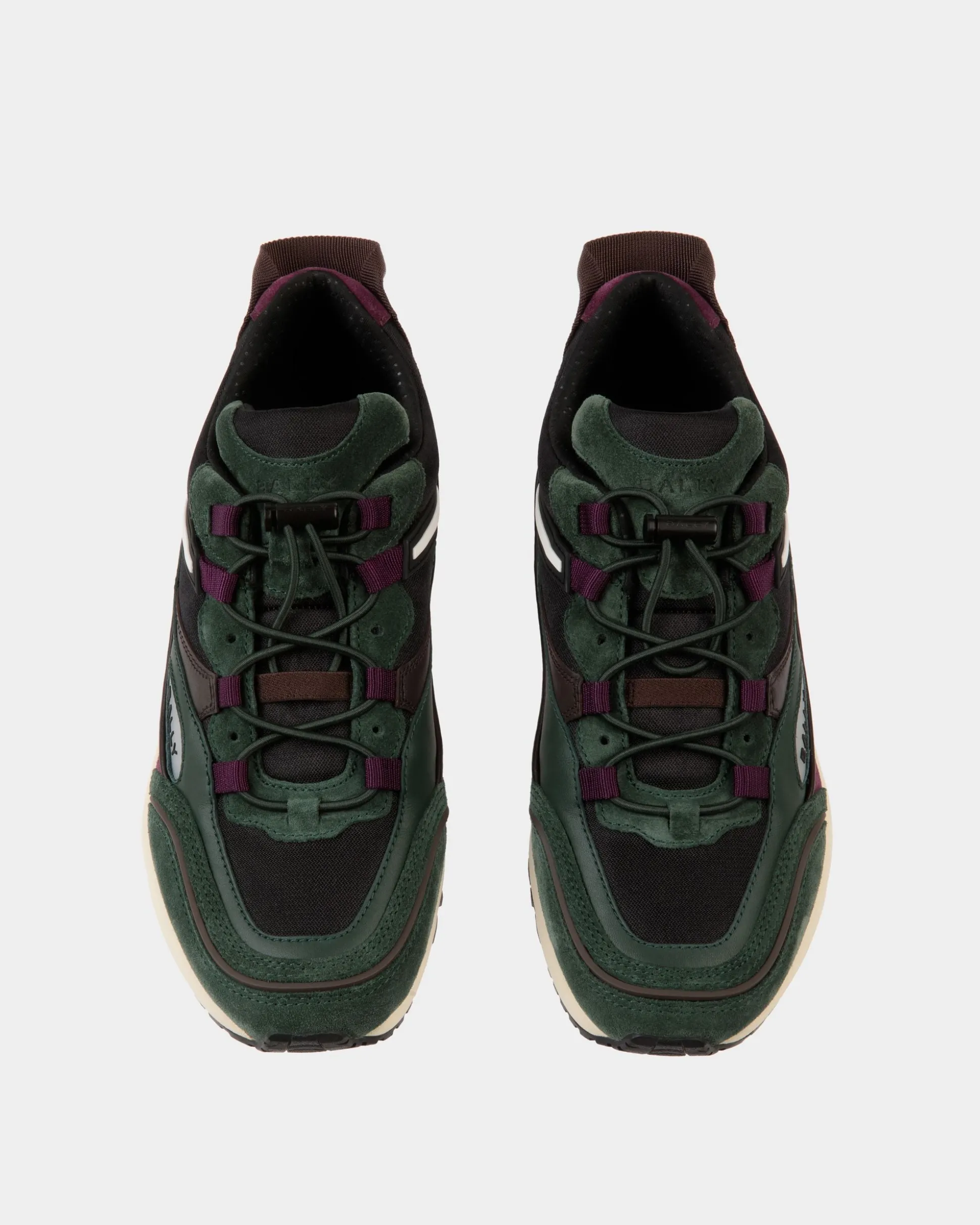 Faster Sneaker Aus Leder Und Nylon In Bottle Green