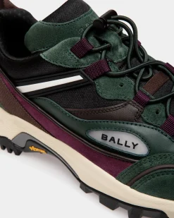 Faster Sneaker Aus Leder Und Nylon In Bottle Green