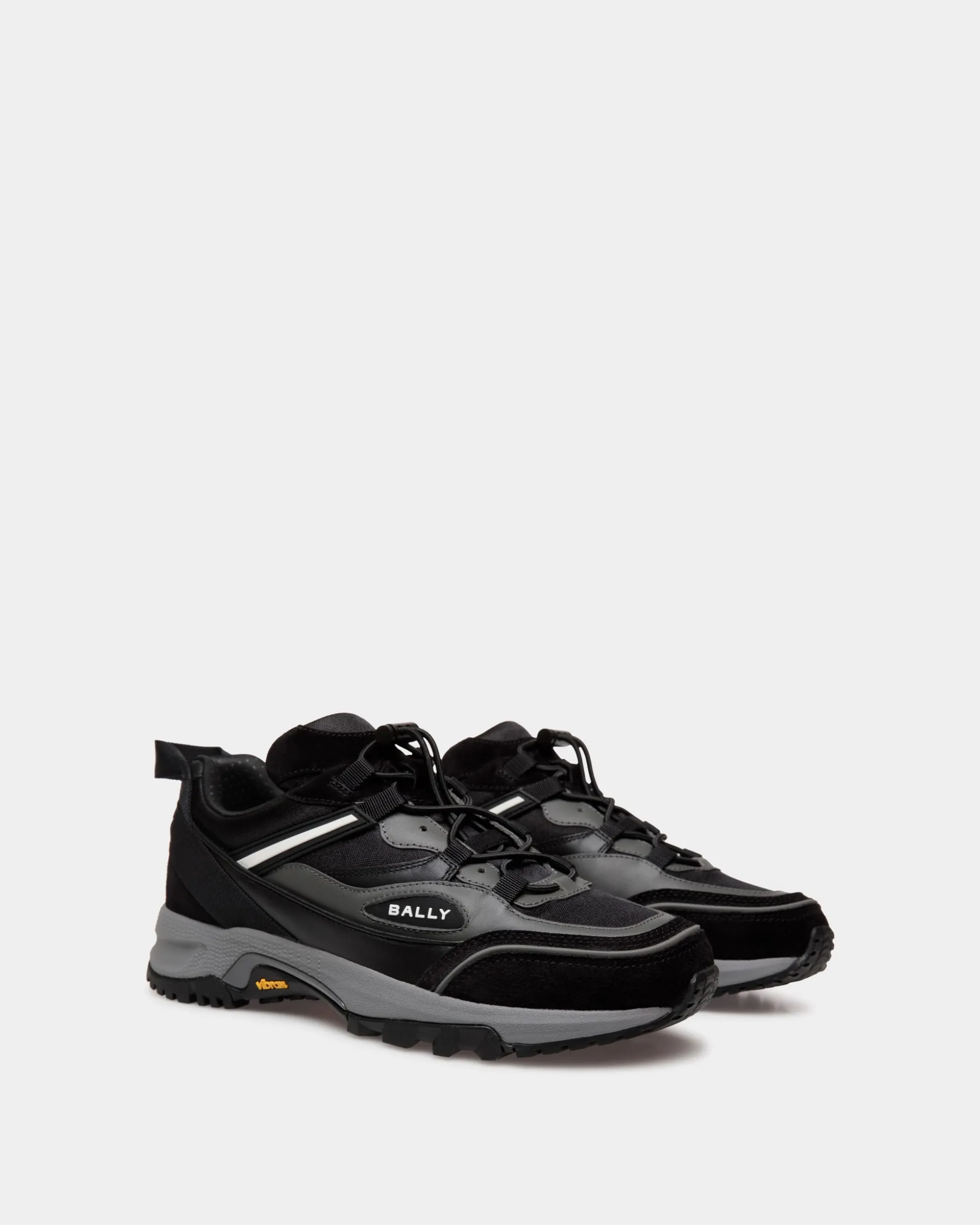 Faster Sneaker Aus Schwarzem Leder Und Nylon