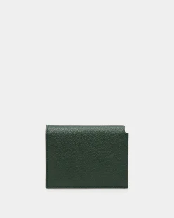 Flag Dreiteilige Geldbörse Aus Leder In Bottle Green