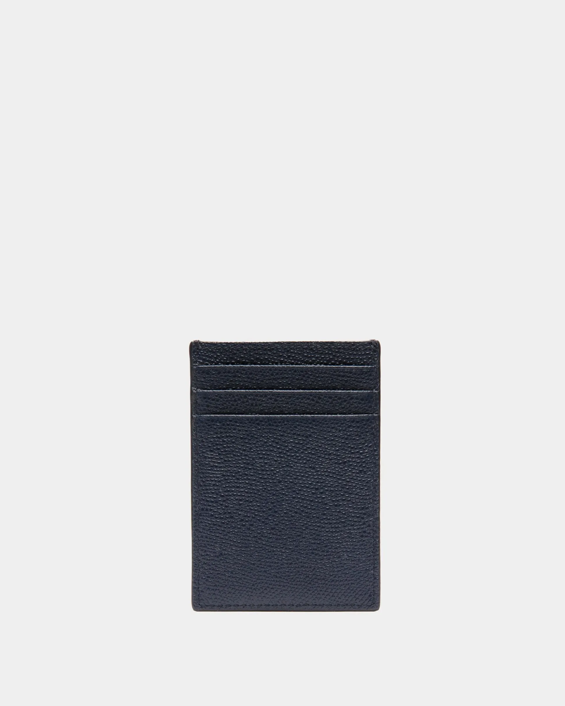 Flag Kartenetui Aus Blauem Leder