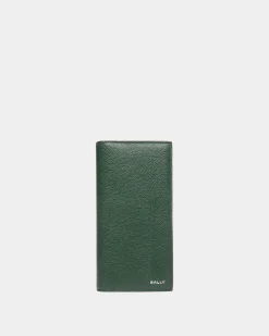 Flag Klassische Geldbörse Aus Leder In Bottle Green