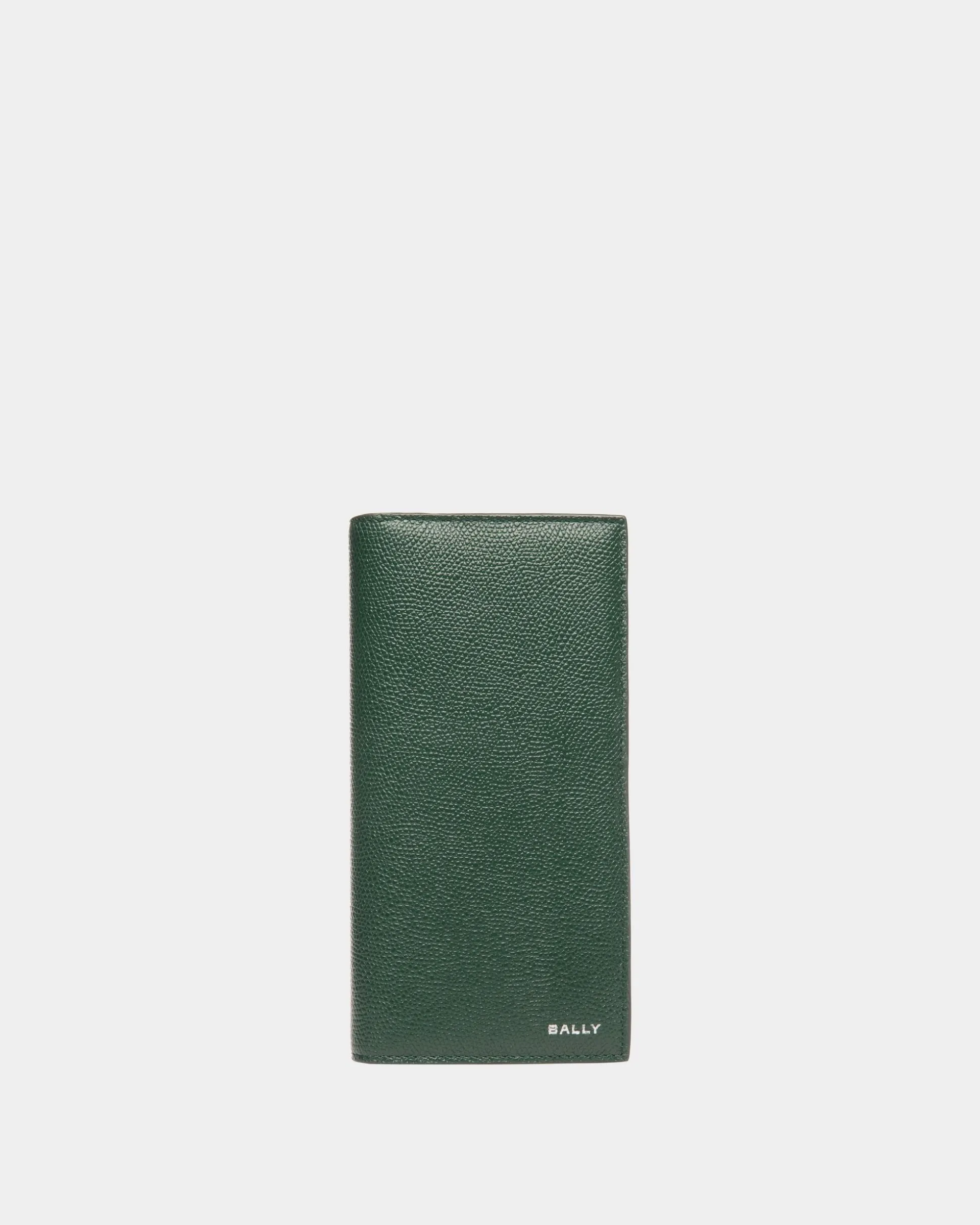 Flag Klassische Geldbörse Aus Leder In Bottle Green