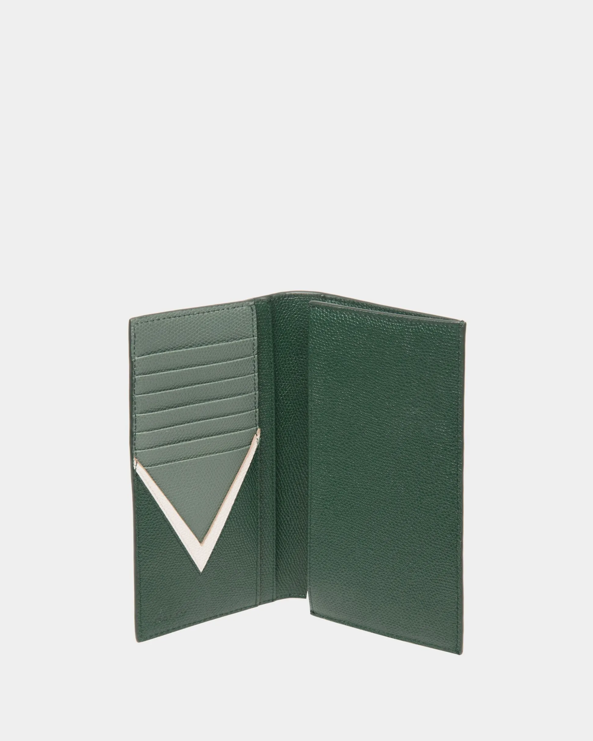 Flag Klassische Geldbörse Aus Leder In Bottle Green