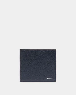 Flag Zweiteilige Geldbörse Aus Blauem Leder