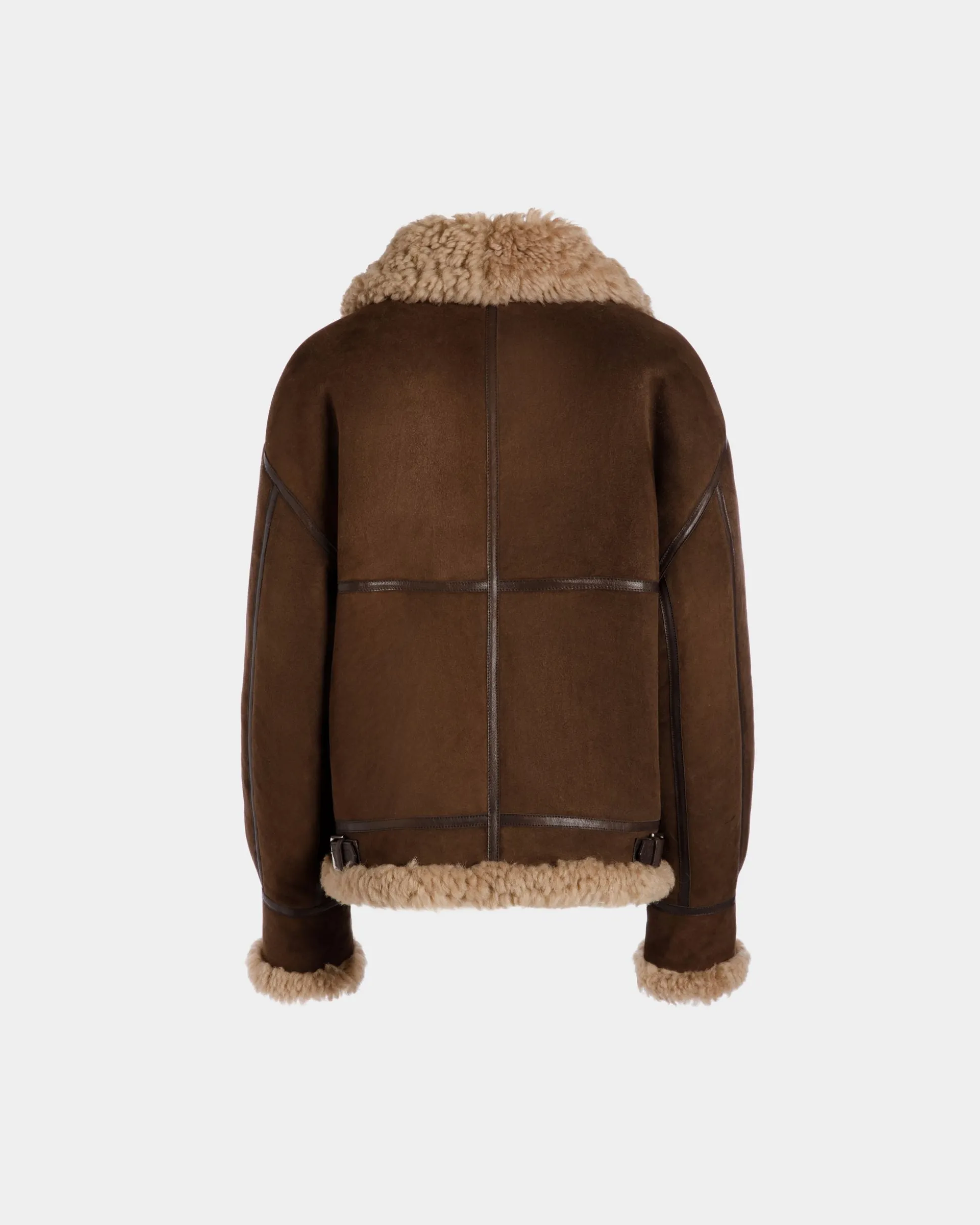 Fliegerjacke Aus Schaffell In Braun