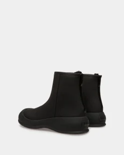 Frei Schneestiefel Aus Leder In Schwarz