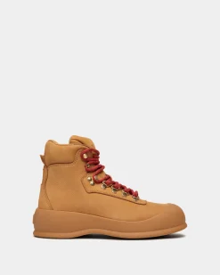 Frei Stiefelette Aus Braunem Veloursleder