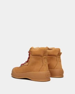 Frei Stiefelette Aus Braunem Veloursleder