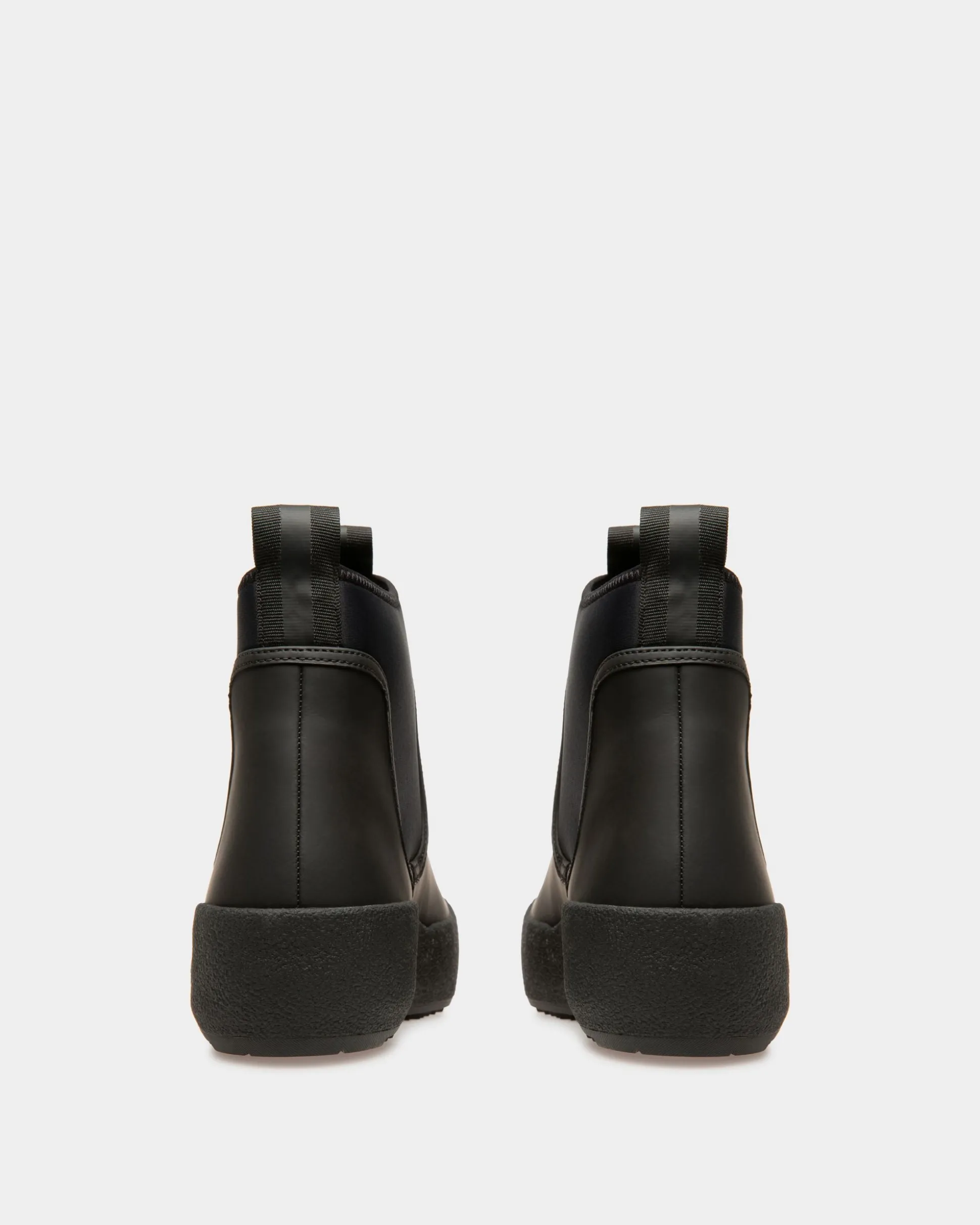 Gadey Stiefel Aus Leder Und Gummi In Schwarz