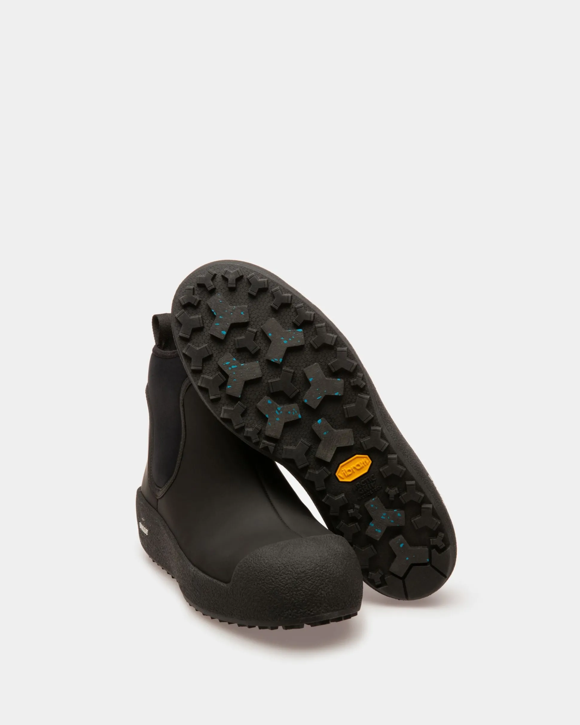 Gadey Stiefel Aus Leder Und Gummi In Schwarz