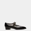 Glendale Mary Jane Aus Leder In Schwarz