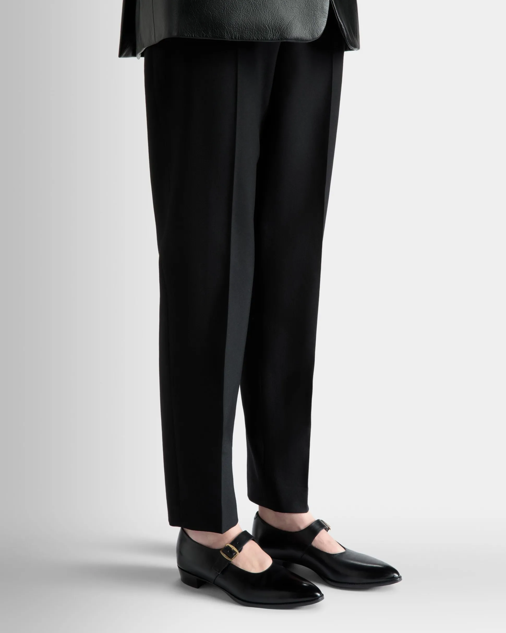 Glendale Mary Jane Aus Leder In Schwarz