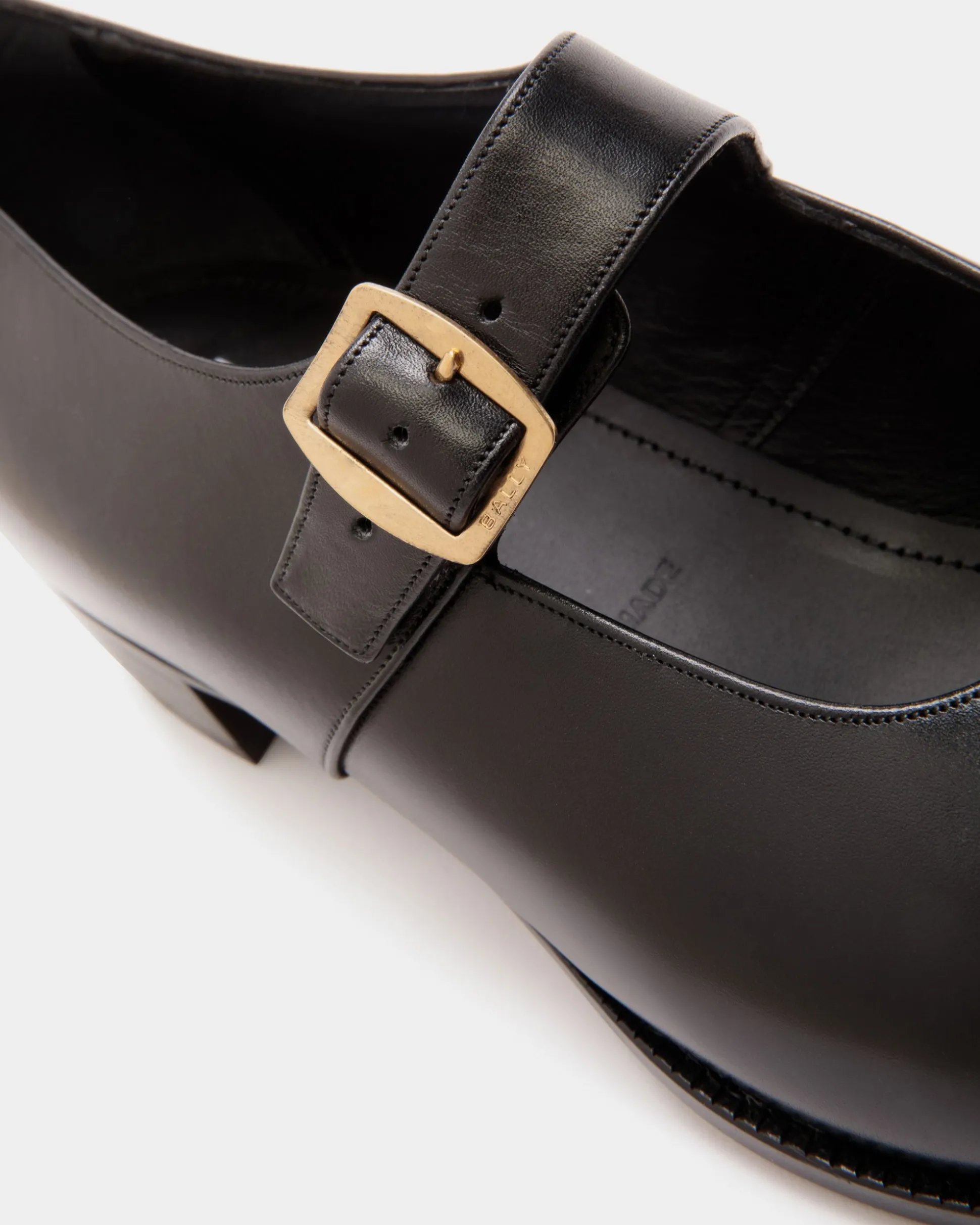 Glendale Mary Jane Aus Leder In Schwarz