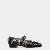 Glendale Mary-Jane In Black Leather with Studs