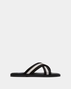 Glide Sandale Aus Nylon In Schwarz Und Weiß