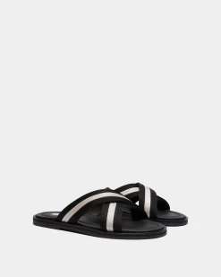 Glide Sandale Aus Nylon In Schwarz Und Weiß