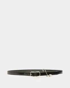 Gürtel Loto Pin 20 mm Aus Leder In Schwarz