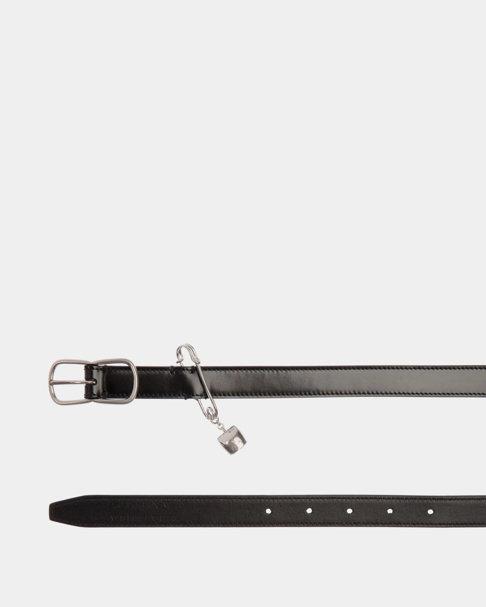 Gürtel Loto Pin 20 mm Aus Leder In Schwarz