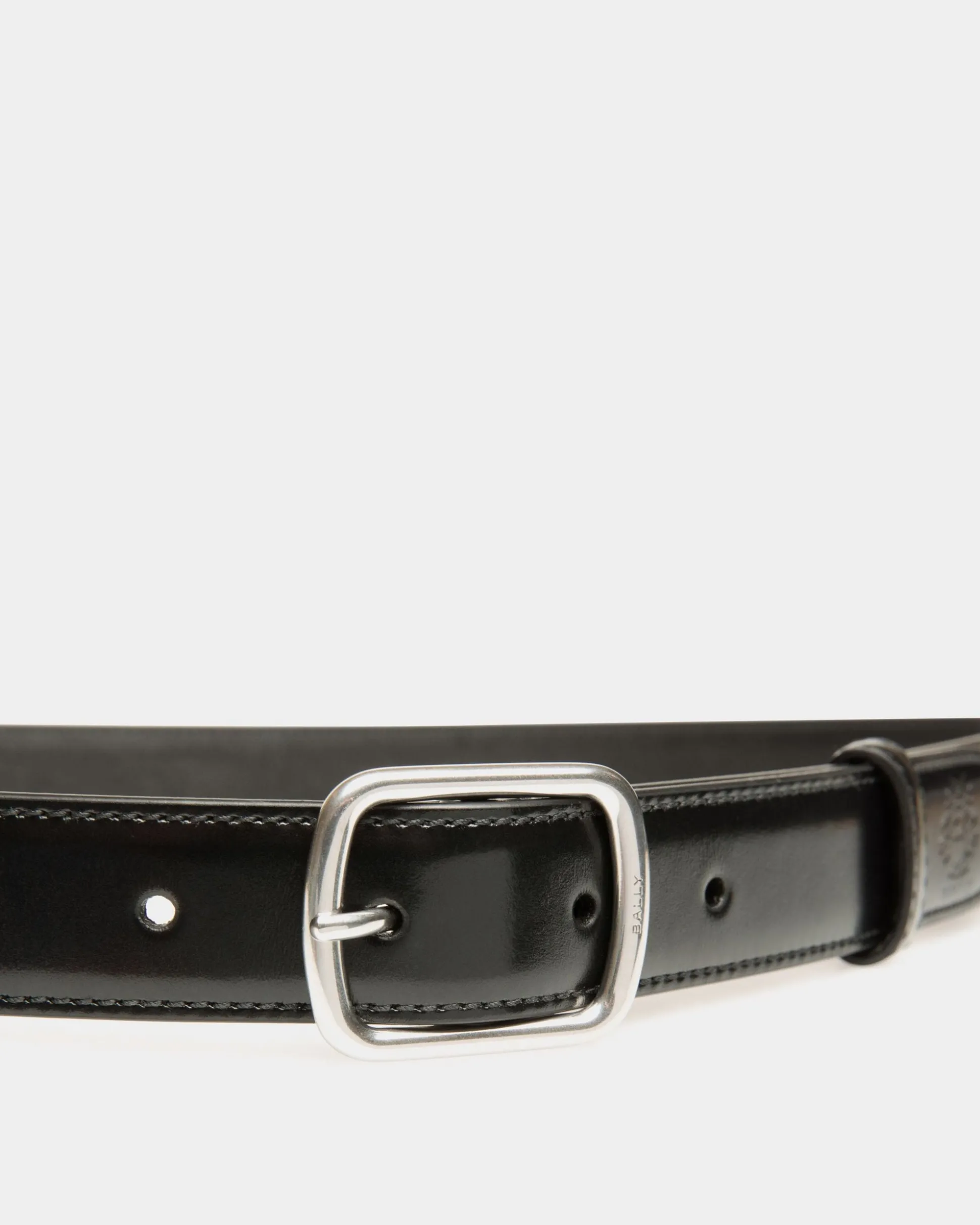 Gürtel Orson 25 mm Aus Schwarzem Leder