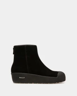 Guard Leder-Schneestiefel In Schwarz