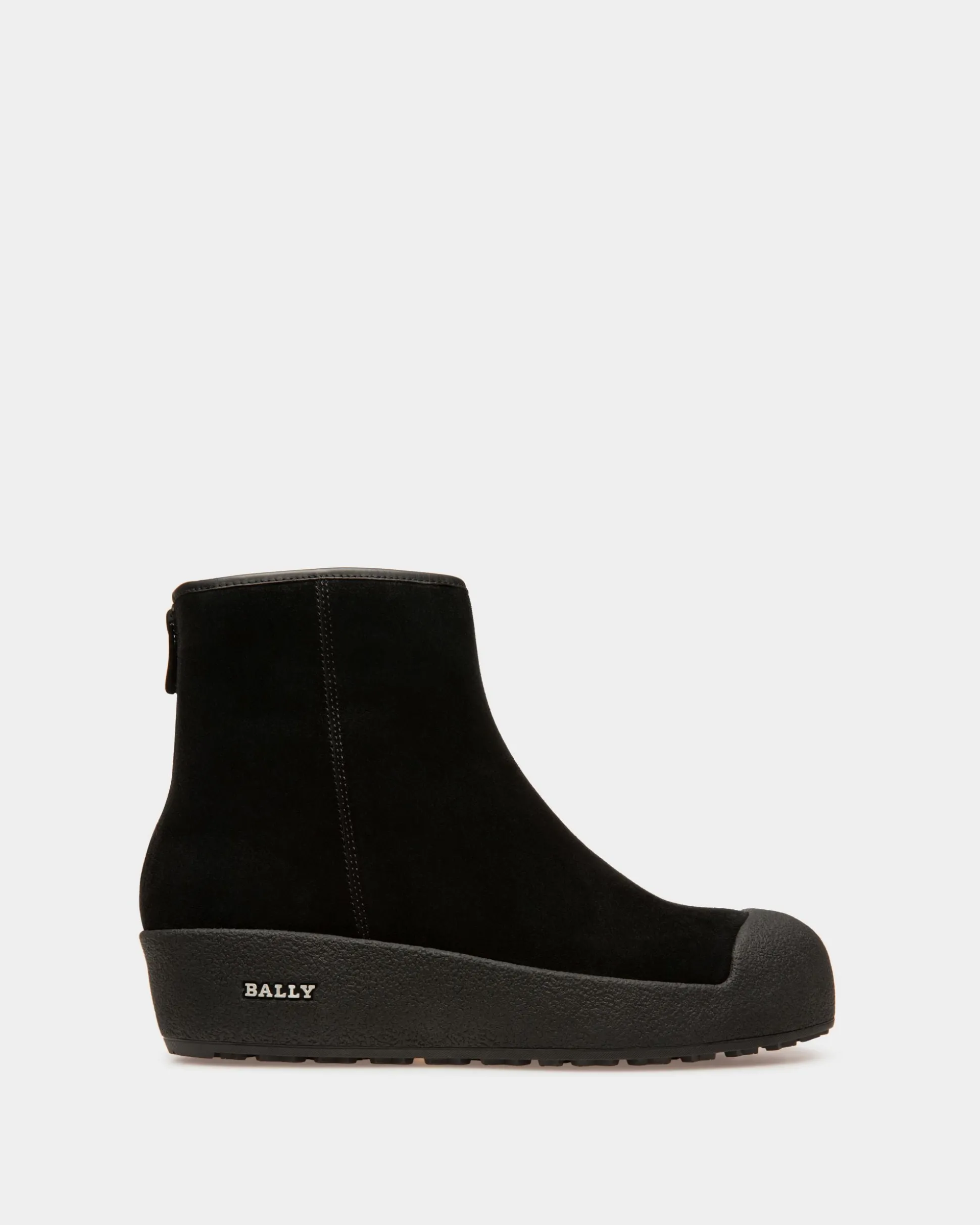 Guard Leder-Schneestiefel In Schwarz