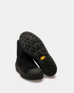 Guard Leder-Schneestiefel In Schwarz