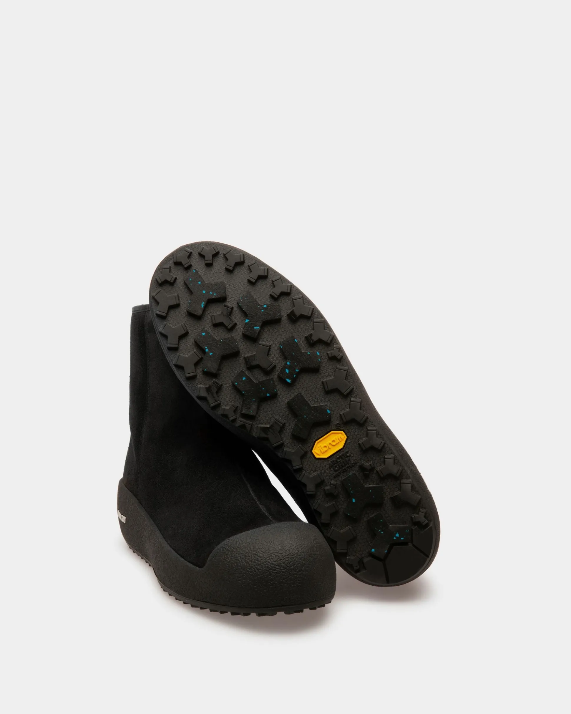 Guard Leder-Schneestiefel In Schwarz