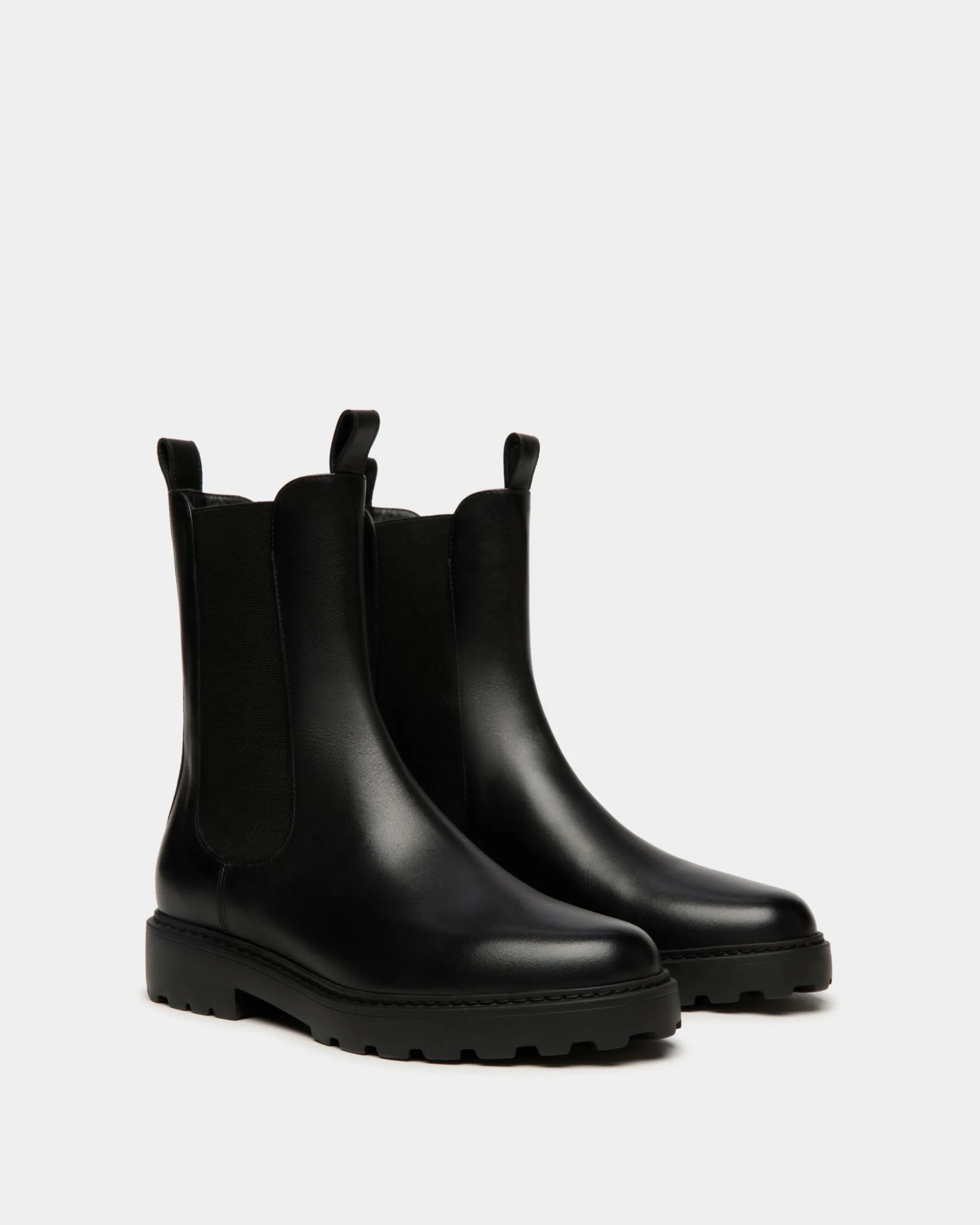 Gusto Bootie Aus Leder In Schwarz