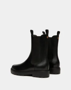 Gusto Bootie Aus Leder In Schwarz